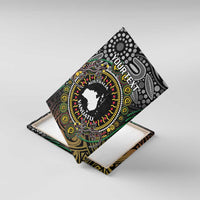 Personalised Australia And Vanuatu Canvas Wall Art Aboriginal Lizard Polynesia Ni-Van Pig Tusk LT14 With Frame Black - Polynesian Pride