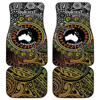 Personalised Australia And Vanuatu Car Mats Aboriginal Lizard Polynesia Ni-Van Pig Tusk LT14 - Polynesian Pride