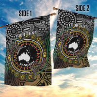 Personalised Australia And Vanuatu Garden Flag Aboriginal Lizard Polynesia Ni-Van Pig Tusk LT14 - Polynesian Pride