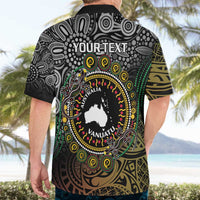 Personalised Australia And Vanuatu Hawaiian Shirt Aboriginal Lizard Polynesia Ni-Van Pig Tusk LT14 - Polynesian Pride