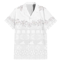 Tokelau White Sunday Family Matching Mermaid Dress and Hawaiian Shirt Polynesian Pattern Gardenia Thunbergia