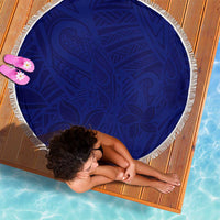 Blue Polynesia Beach Blanket Polynesian Pattern Mix Plumeria LT14 - Polynesian Pride