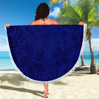 Blue Polynesia Beach Blanket Polynesian Pattern Mix Plumeria LT14 - Polynesian Pride