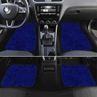 Blue Polynesia Car Mats Polynesian Pattern Mix Plumeria LT14 Set 4pcs Blue - Polynesian Pride