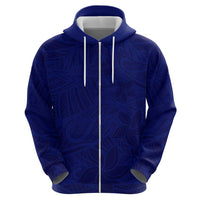 Blue Polynesia Hoodie Polynesian Pattern Mix Plumeria