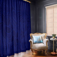 Blue Polynesia Window Curtain Polynesian Pattern Mix Plumeria LT14 - Polynesian Pride