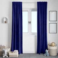 Blue Polynesia Window Curtain Polynesian Pattern Mix Plumeria LT14 - Polynesian Pride