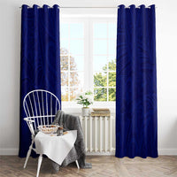Blue Polynesia Window Curtain Polynesian Pattern Mix Plumeria LT14 - Polynesian Pride