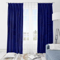 Blue Polynesia Window Curtain Polynesian Pattern Mix Plumeria LT14 - Polynesian Pride
