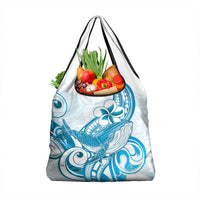 Blue Hawaii Humpback Whale Grocery Bag Polynesian Tribal Ocean Vibes LT14 1-pack One Size Blue - Polynesian Pride
