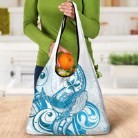 Blue Hawaii Humpback Whale Grocery Bag Polynesian Tribal Ocean Vibes LT14 - Polynesian Pride
