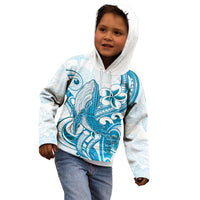 Blue Hawaii Humpback Whale Kid Hoodie Polynesian Tribal Ocean Vibes