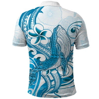 Blue Hawaii Humpback Whale Polo Shirt Polynesian Tribal Ocean Vibes LT14 - Polynesian Pride