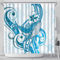 Blue Hawaii Humpback Whale Shower Curtain Polynesian Tribal Ocean Vibes