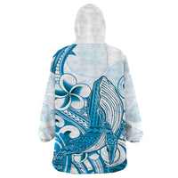 Blue Hawaii Humpback Whale Wearable Blanket Hoodie Polynesian Tribal Ocean Vibes LT14 - Polynesian Pride