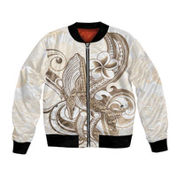 Brown Hawaii Humpback Whale Bomber Jacket Polynesian Tribal Ocean Vibes