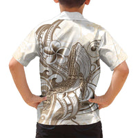Brown Hawaii Humpback Whale Family Matching Summer Maxi Dress and Hawaiian Shirt Polynesian Tribal Ocean Vibes LT14 - Polynesian Pride