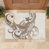 Brown Hawaii Humpback Whale Rubber Doormat Polynesian Tribal Ocean Vibes LT14 Brown - Polynesian Pride