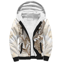Brown Hawaii Humpback Whale Sherpa Hoodie Polynesian Tribal Ocean Vibes LT14 Unisex Brown - Polynesian Pride