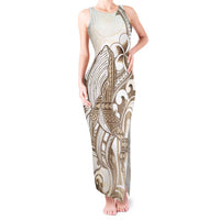 Brown Hawaii Humpback Whale Tank Maxi Dress Polynesian Tribal Ocean Vibes LT14 Women Brown - Polynesian Pride