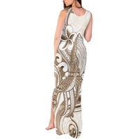 Brown Hawaii Humpback Whale Tank Maxi Dress Polynesian Tribal Ocean Vibes LT14 - Polynesian Pride