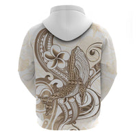 Brown Hawaii Humpback Whale Zip Hoodie Polynesian Tribal Ocean Vibes