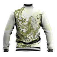 Lime Green Hawaii Baseball Jacket Humpback Whale Tattoo Polynesian Tribal Ocean Vibes LT14 - Polynesian Pride