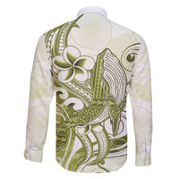 Lime Green Hawaii Family Matching Puletasi and Hawaiian Shirt Humpback Whale Tattoo Polynesian Tribal Ocean Vibes