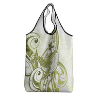 Lime Green Hawaii Grocery Bag Humpback Whale Tattoo Polynesian Tribal Ocean Vibes LT14 - Polynesian Pride
