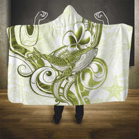Lime Green Hawaii Hooded Blanket Humpback Whale Tattoo Polynesian Tribal Ocean Vibes LT14 - Polynesian Pride