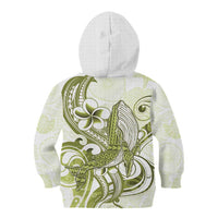 Lime Green Hawaii Kid Hoodie Humpback Whale Tattoo Polynesian Tribal Ocean Vibes
