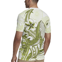 Lime Green Hawaii Rugby Jersey Humpback Whale Tattoo Polynesian Tribal Ocean Vibes LT14 - Polynesian Pride