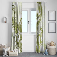 Lime Green Hawaii Window Curtain Humpback Whale Tattoo Polynesian Tribal Ocean Vibes LT14 - Polynesian Pride