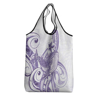 Purple Hawaii Grocery Bag Humpback Whale Tattoo Polynesian Tribal Ocean Vibes LT14 - Polynesian Pride