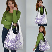Purple Hawaii Grocery Bag Humpback Whale Tattoo Polynesian Tribal Ocean Vibes LT14 - Polynesian Pride