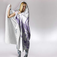 Purple Hawaii Hooded Blanket Humpback Whale Tattoo Polynesian Tribal Ocean Vibes LT14 - Polynesian Pride
