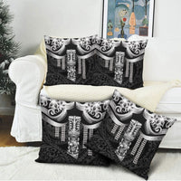 Tiki Drum Hawaii Pillow Cover Hawaiian Kakau Tattoo Style