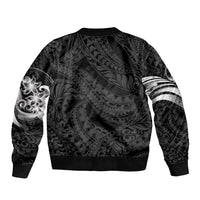 Tiki Drum Hawaii Sleeve Zip Bomber Jacket Hawaiian Kakau Tattoo Style LT14 - Polynesian Pride