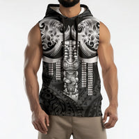 Tiki Drum Hawaii Sleeveless Hoodie Hawaiian Kakau Tattoo Style LT14 - Polynesian Pride