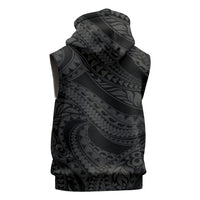 Tiki Drum Hawaii Sleeveless Zip Hoodie Hawaiian Kakau Tattoo Style LT14 - Polynesian Pride