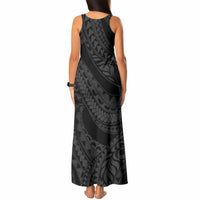Tiki Drum Hawaii Tank Maxi Dress Hawaiian Kakau Tattoo Style LT14 - Polynesian Pride