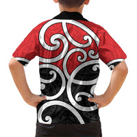 New Zealand Kid Hawaiian Shirt Maori Koru Tino Rangatiratanga Color - Polynesian Pride