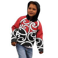 New Zealand Kid Hoodie Maori Koru Tino Rangatiratanga Color - Polynesian Pride