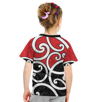 New Zealand Kid T Shirt Maori Koru Tino Rangatiratanga Color - Polynesian Pride