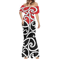 New Zealand Mermaid Dress Maori Koru Tino Rangatiratanga Color - Polynesian Pride