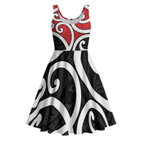 New Zealand Midi Dress Maori Koru Tino Rangatiratanga Color - Polynesian Pride