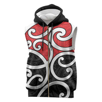 New Zealand Sleeveless Zip Hoodie Maori Koru Tino Rangatiratanga Color - Polynesian Pride