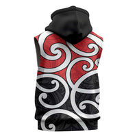 New Zealand Sleeveless Zip Hoodie Maori Koru Tino Rangatiratanga Color - Polynesian Pride