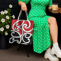 New Zealand Tote Bag Maori Koru Tino Rangatiratanga Color - Polynesian Pride
