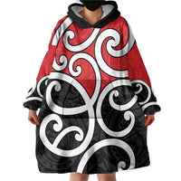 New Zealand Wearable Blanket Hoodie Maori Koru Tino Rangatiratanga Color - Polynesian Pride